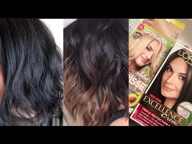 How to lighten black box dyed hair NO BLEACH - YouTube
