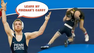 2x NCAA Champ Has A Unique Fireman's Carry