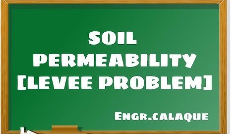 Soil Permeability Levee Problem