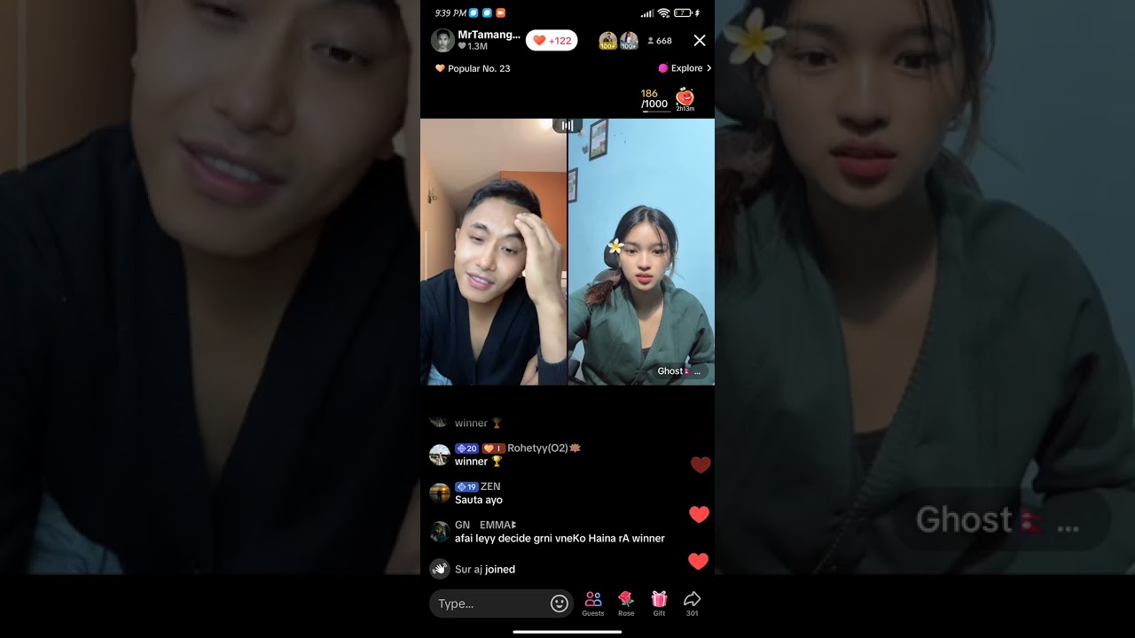 Mr.Tamang❣️ Ghost 👻 together 😍🥰@MrTamangTMG @TotalBudhaMagar #ghost #live