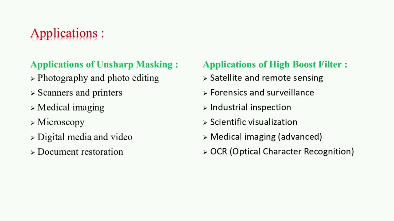 Unsharp Masking  and High boost Filtering 