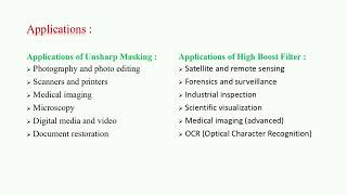 Unsharp Masking  and High boost Filtering 