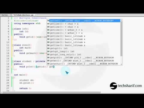 bangla c++ video tutorial 50 Multiple Inheritance