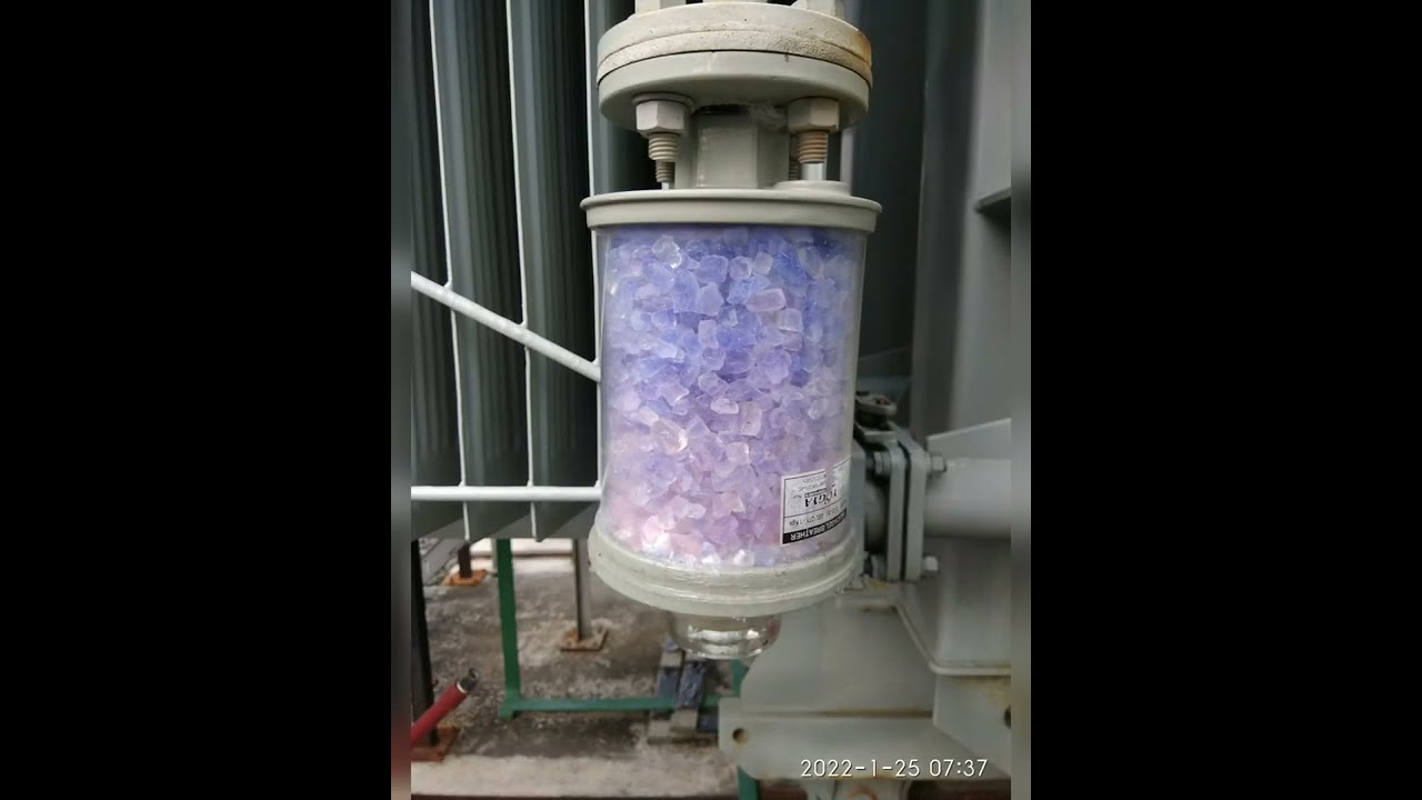 Transformer Breather Silica gel colour change from blue to pink 