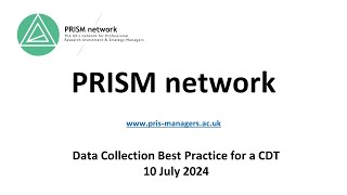 Data collection best practice for a CDT