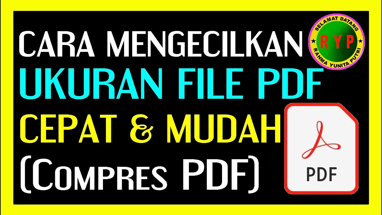 Cara Mengecilkan Ukuran File PDF Atau Compres PDF Secara Online YouTube Cara mengecilkan ukuran file pdf atau compres pdf secara online youtube