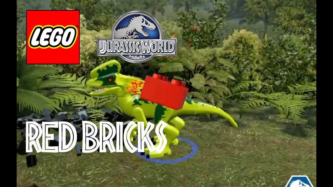 red brick lego jurassic world