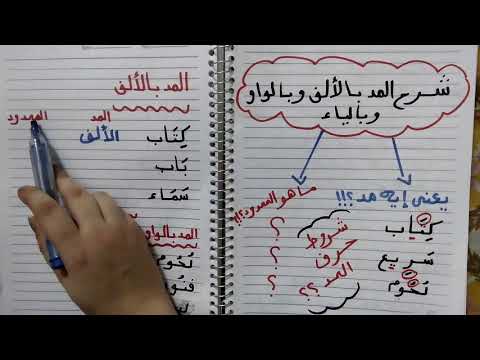 شرح المد و الممدود للأطفال بالأغاني وبطريقة مبسطة بالورقة والقلم تأسيس الأطفال 