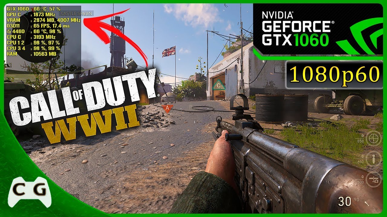 Call of Duty: World War 2 Gameplay Teste GTX 1060 3GB ...
