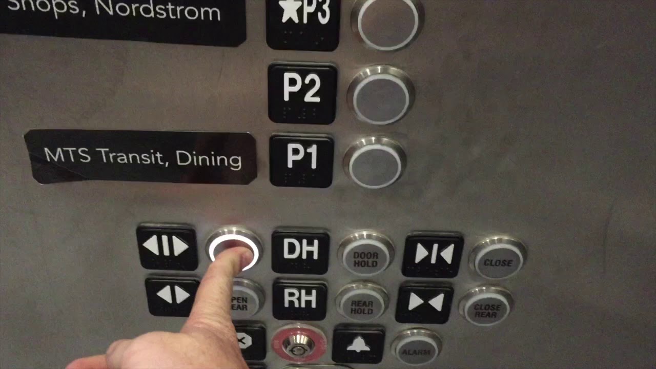 Brand New Kone elevator bank @ New UTC mall parking garage, La Jolla, CA