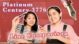 Platinum Century 3776 Fountain Pen Nib & Line Comparison screenshot 3