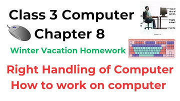 DAV CLASS 3 COMPUTER CHAPTER 8 USE SAFE PRECAUTIONS WHILE USING COMPUTER | CLASS 3 WINTER HOMEWORK