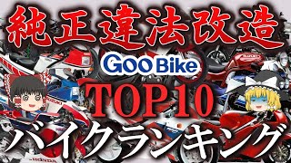 【グーバイク調査】純正で違法なフルパワーを発揮できる中古バイクを提案するために調査してみた【ゆっくり解説】