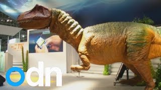 Dinosaur, human and ping pong robots at Japan's Ceatec tech show