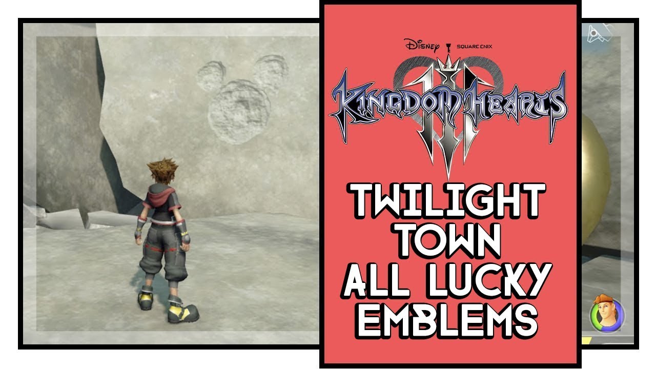 Kingdom Hearts 3 Twilight Town All Lucky Emblem Locations YouTube
