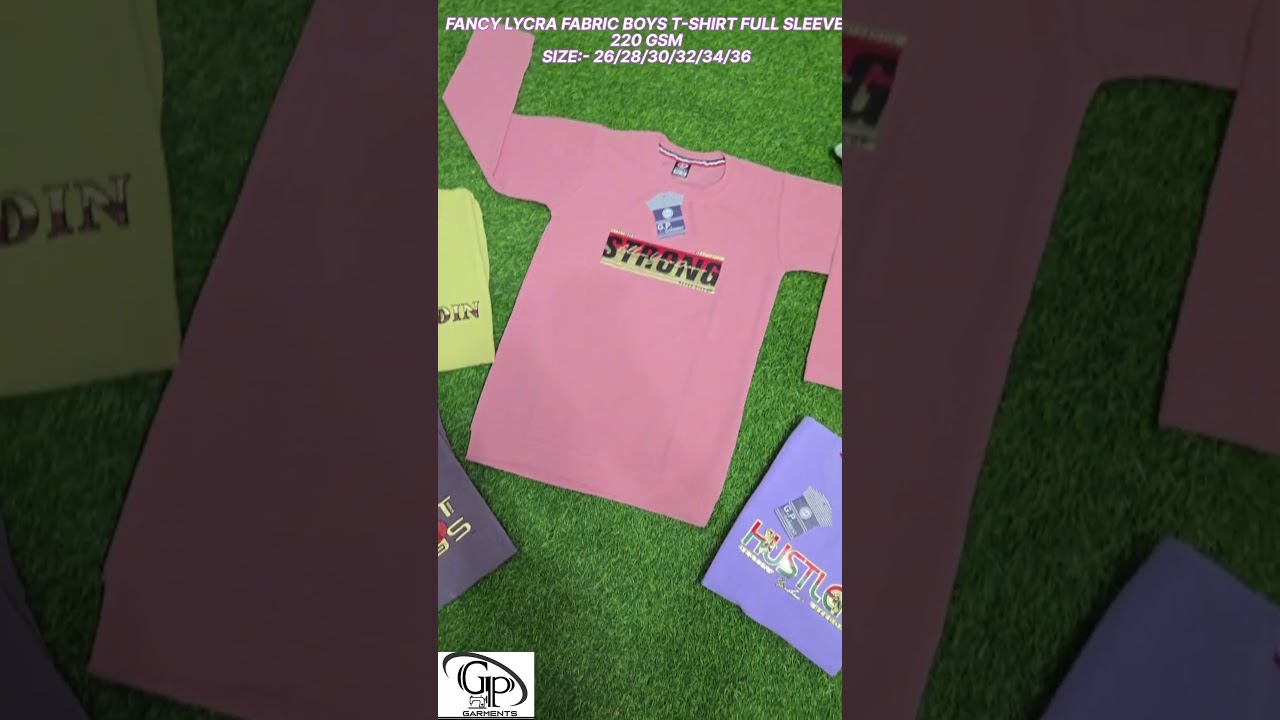 FANCY LYCRA FABRIC BOYS T-SHIRT FULL SLEEVE 220 GSM