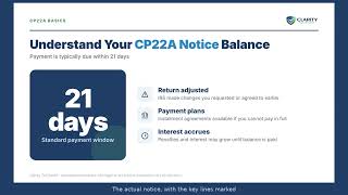 IRS CP22A Notice: What It Means, Your Deadline, and What to Do (2026)