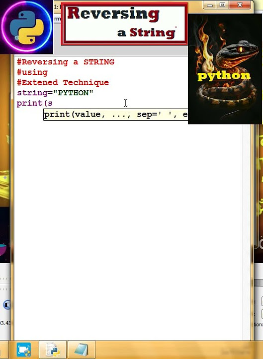 💡#python🐍#Reversing a String in Python Using Slice#shorts #python # ...