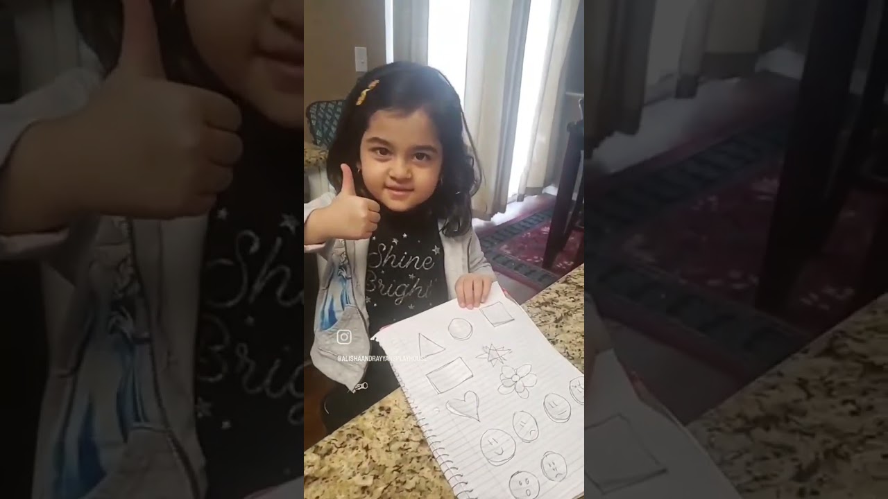 Fun DIY Learning Shapes and Faces Activity at home for  Toddlers !