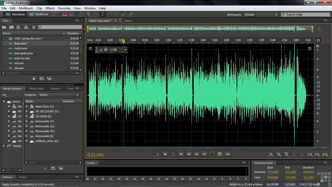 Saving Files And Multitrack Sessions | LEARNING ADOBE AUDITION CS6 TRAINING VIDEO
