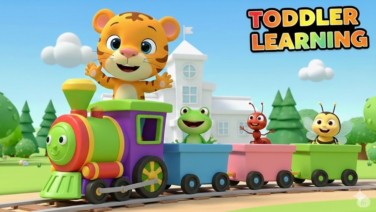 Baby Fun Learning Train 🚂🎨 kids Animals ka Happy Train 🚂 Kids Learning Express | viral video 