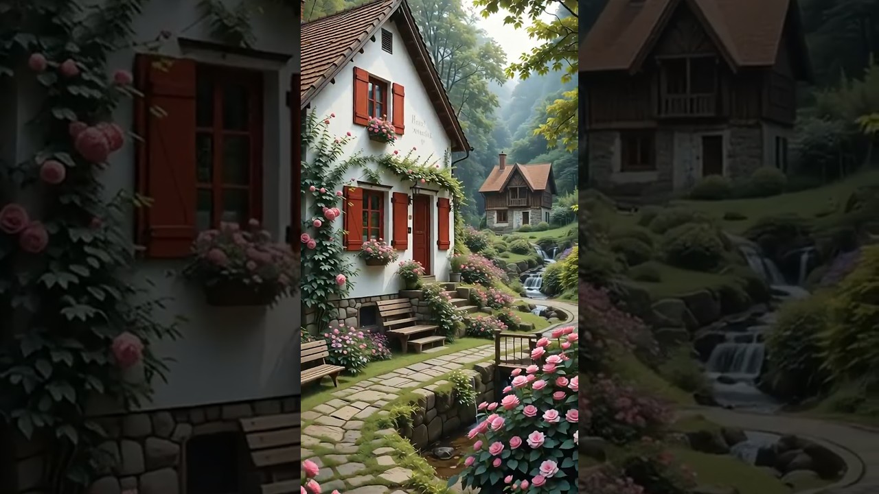 🏡Vintage Stone Cottage,Cozy Cottage, Serene Garden Path, Peaceful Nature Home 