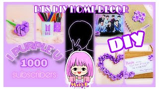 WOW😲! 💜BEST BTS DIY PURPLE HOME DECOR💜 