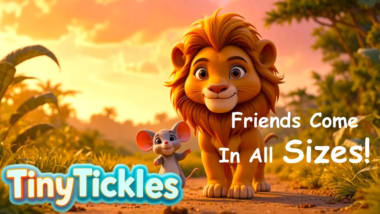 The Lion and the Mouse | When Kindness Becomes Strength!📖 TinyTickles Fable Stories