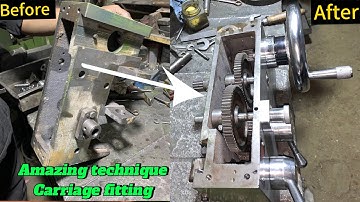 How to make carriage of lathe machine ||hi class lathe machine #technology #hardwork