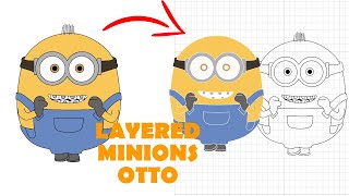 How to Draw Otto from Minions The Rise of Gru for Cricut