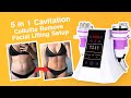 5 in 1 cavitation cellulite remove slimming facial lifting setup  ly54k3