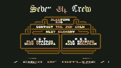 C64 Intro: Sleeping Bag Demo by Seven Up