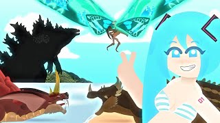 Godzilla And Mothra On Free Time The Beach Episode Kaiju Animation 2d