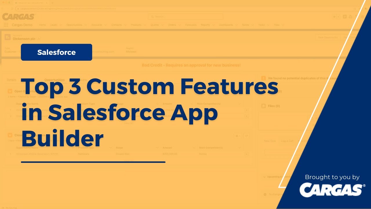 Top 3 Custom Features in Salesforce App Builder - YouTube