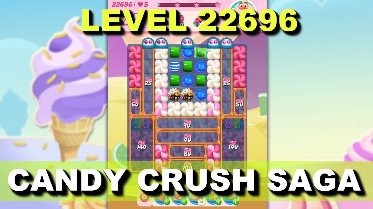 Candy Crush Saga Level 22696 - YouTube