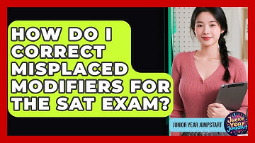 How Do I Correct Misplaced Modifiers For The SAT Exam? - Junior Year Jumpstart