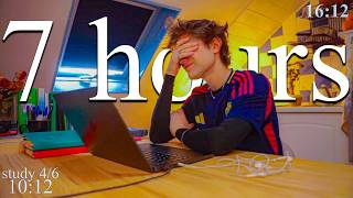 LIVE | 7-HOUR study with me in Paris 📚⛈️ rain sounds & pomodoro timer 60 & 10