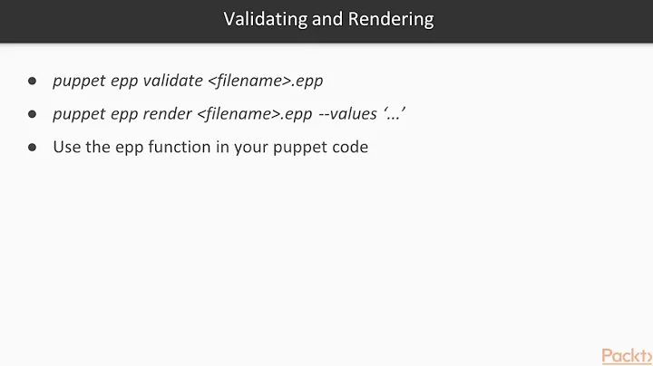 Learning Puppet : Understanding Templates | packtpub.com