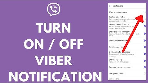How to turn On or Off Viber Notification | Turn off Viber Notice (2021)