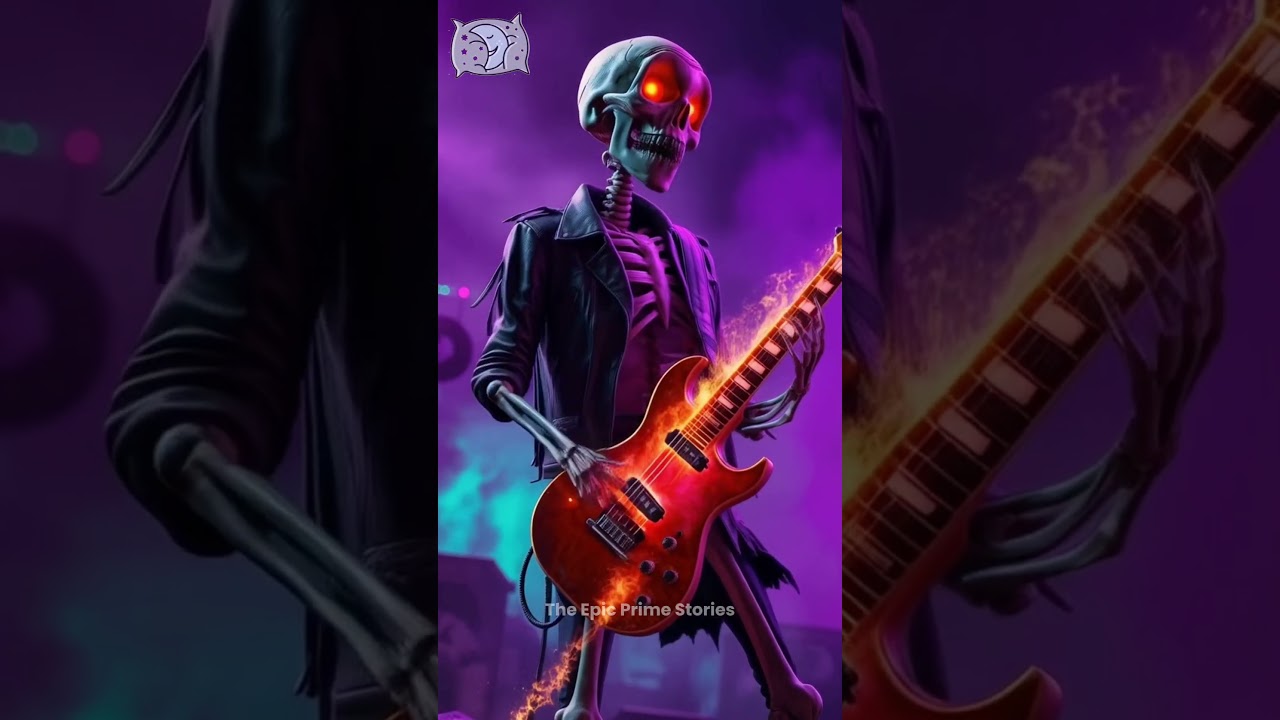 Just a casual jam session of the skeleton rock star 