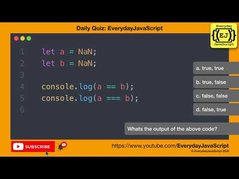 #DailyQuiz - Question 8 | Everyday JavaScript | JavaScript NaN