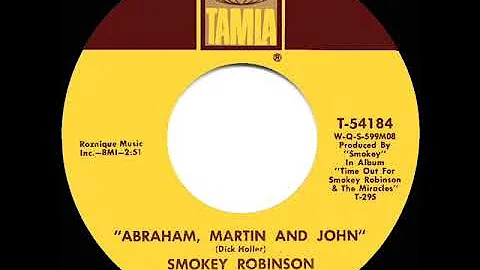 1969 HITS ARCHIVE: Abraham, Martin And John - Smokey Robinson & The Miracles (mono 45)