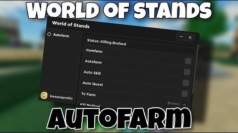 Roblox World of Stands Demo AUTOFARM Gui Script - Item farm, Npc farms And more!