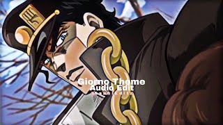 Giorno Theme - JoJo [edit audio]