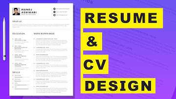 How to create the Resume CV design using HTML and CSS -- Resume Design -- CV Design