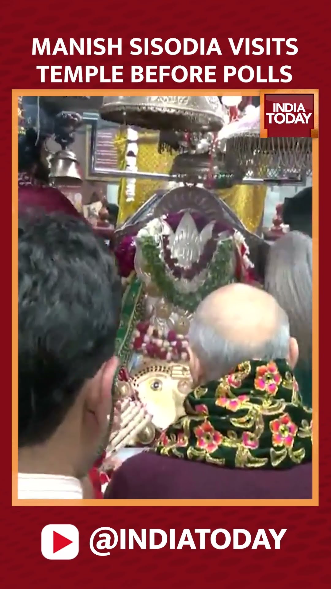 AAP Leader Manish Sisodia Visits To Kalkaji Temple Before Voting In Delhi | #shorts #manishsisodia