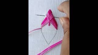 so ptetty flower leaf doodles flower hand embroidery basic fishbone stitch