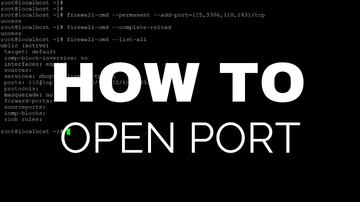 How to open port in CentOS | RedHat 7 / 8