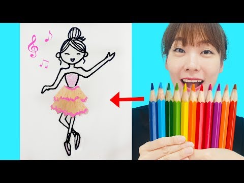 색연필을 깎으면 그림 완성! 서은이엄마의 색연필 그림 그리기 미술 아트 Idea Fun Art MAGIC DRAWING TRICKSㅣJOYPONG