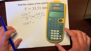 Finding the Radius of a Sphere when given the Volume